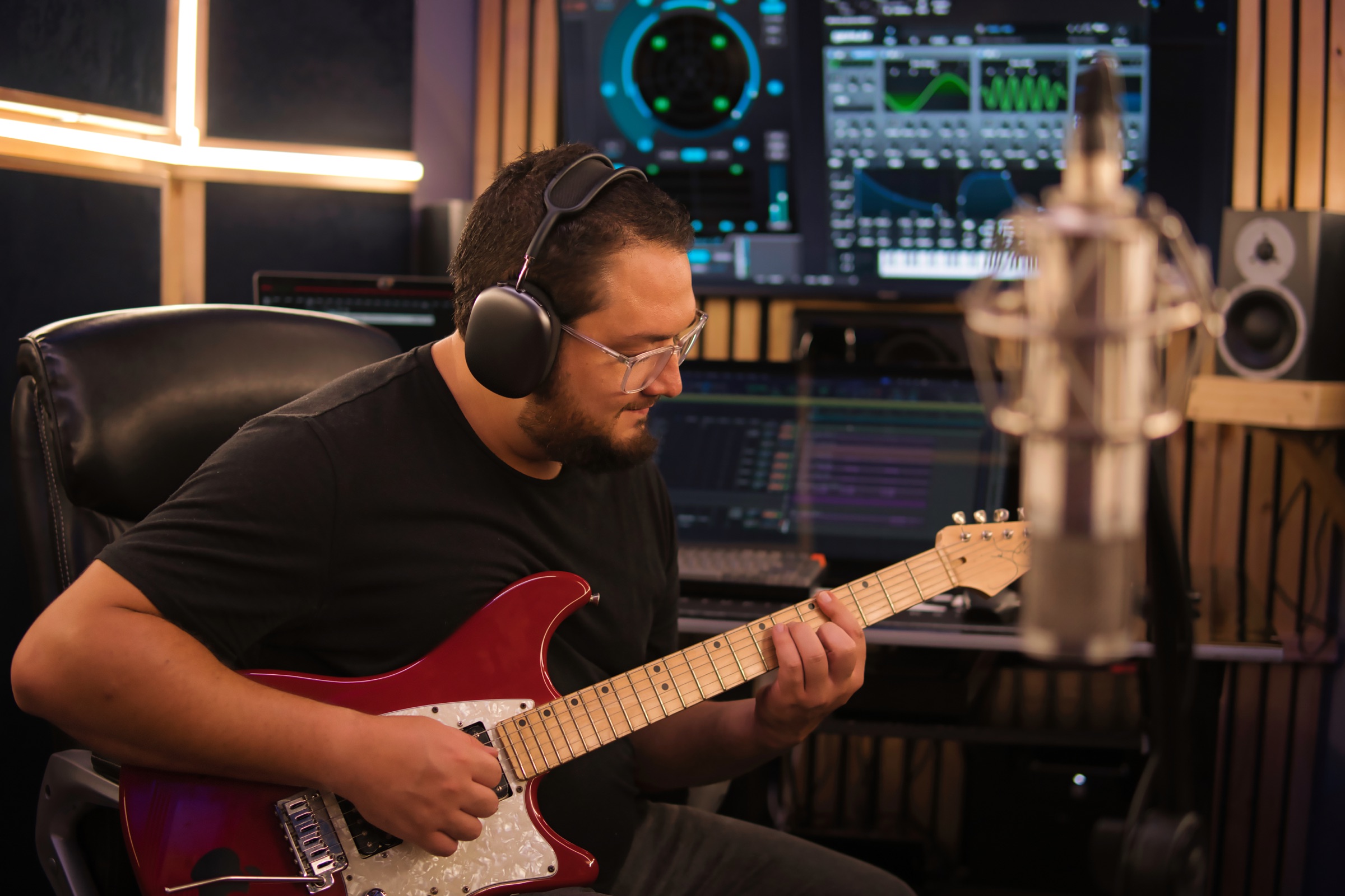 Producción musical y grabación de guitarra